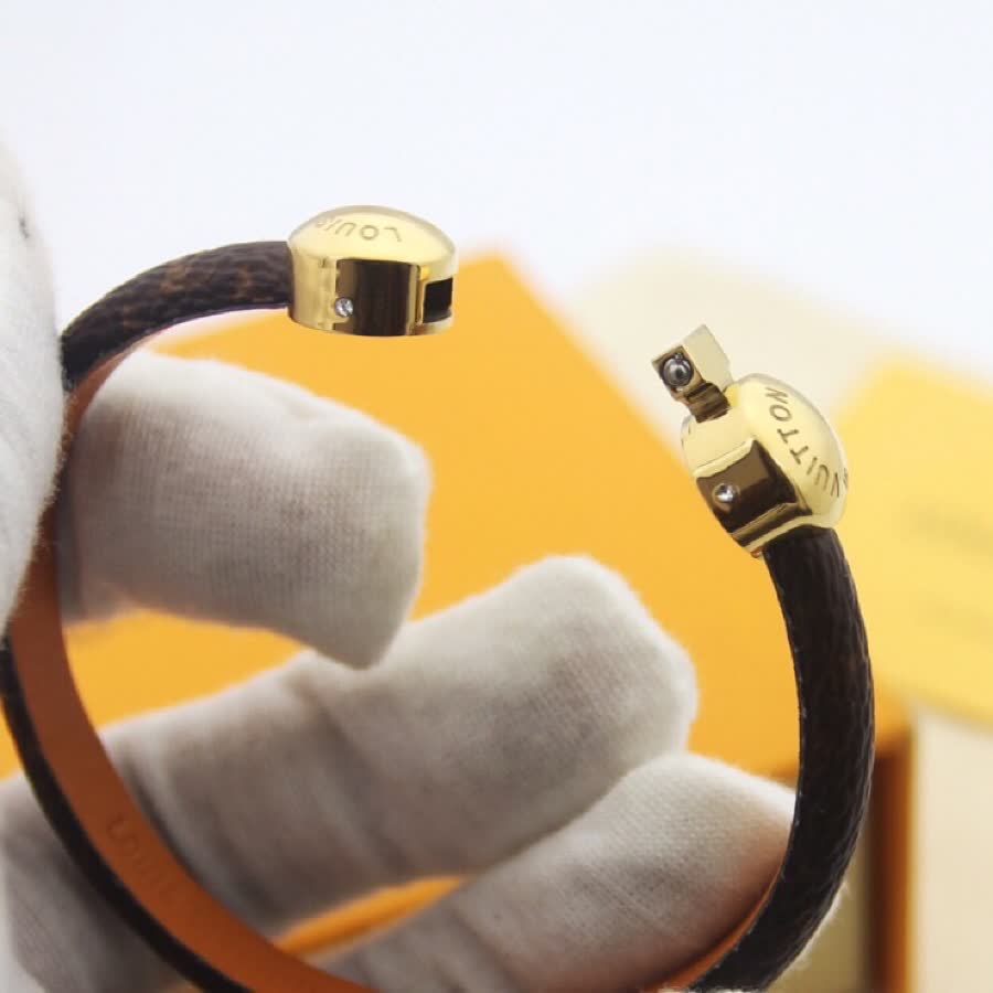 Louis Vuitton Monogram Leather Bracelet